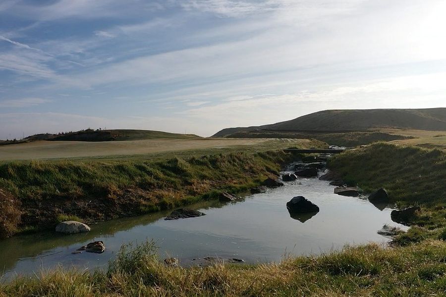 Stocked ponds and rolling native land at Red Feather.